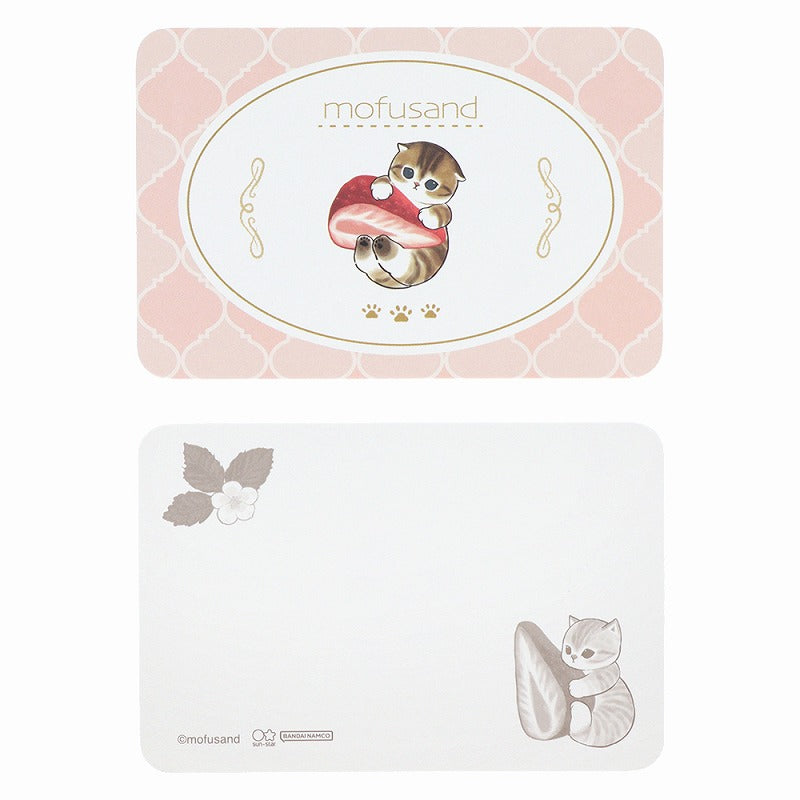 mofusand 미니 편지 세트 (딸기 차)