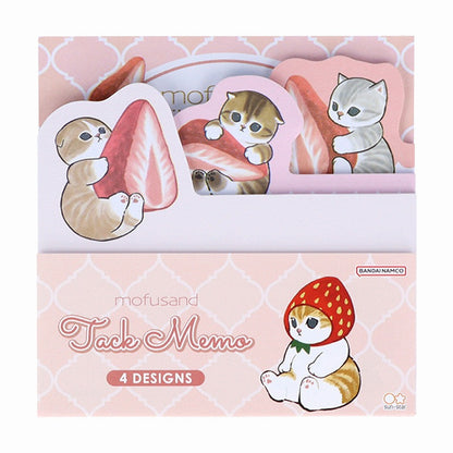 mofusand 다이 -컷 블록 스티커 메모 (딸기 차)