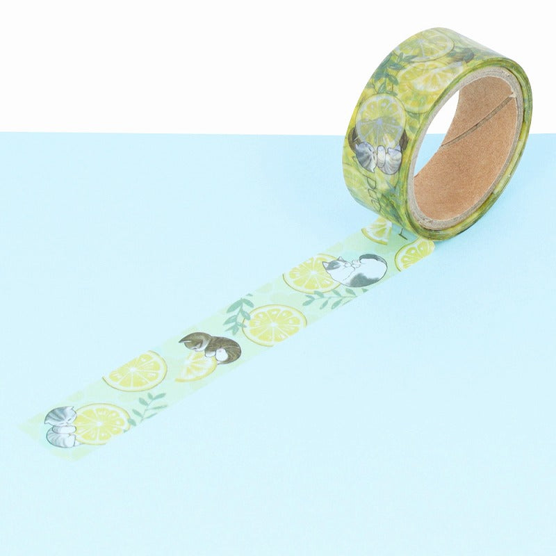 mofusand 투명한 마스킹 테이프 (레몬 티)