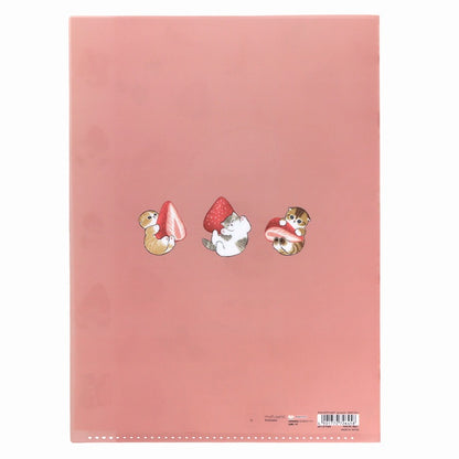 mofusand 다이 -컷 클리어 파일 5p (딸기 차)