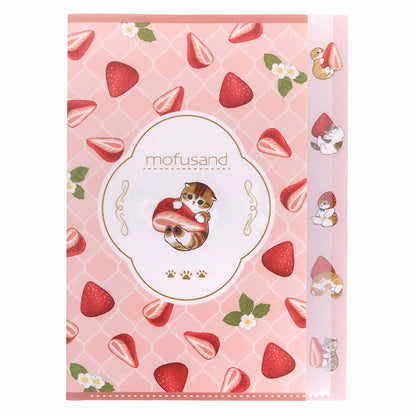 mofusand 다이 -컷 클리어 파일 5p (딸기 차)