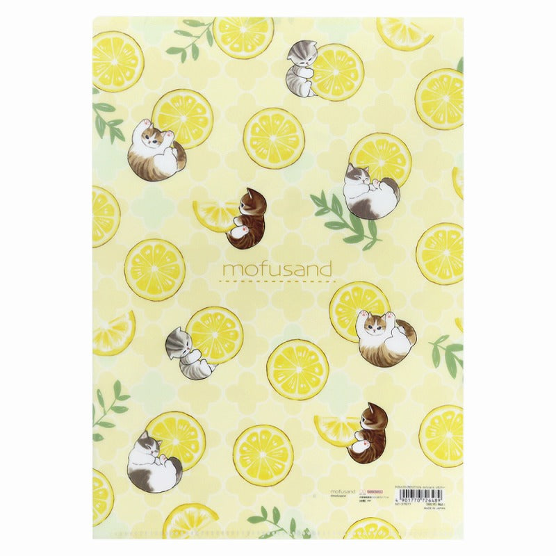 mofusand Diamat 플랩이있는 청소 파일 (레몬 차)