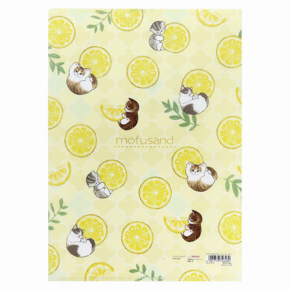 mofusand Diamat 플랩이있는 청소 파일 (레몬 차)