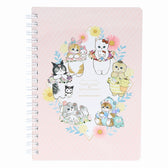 mofusand×三麗鷗 w戒指筆記本B6（花）