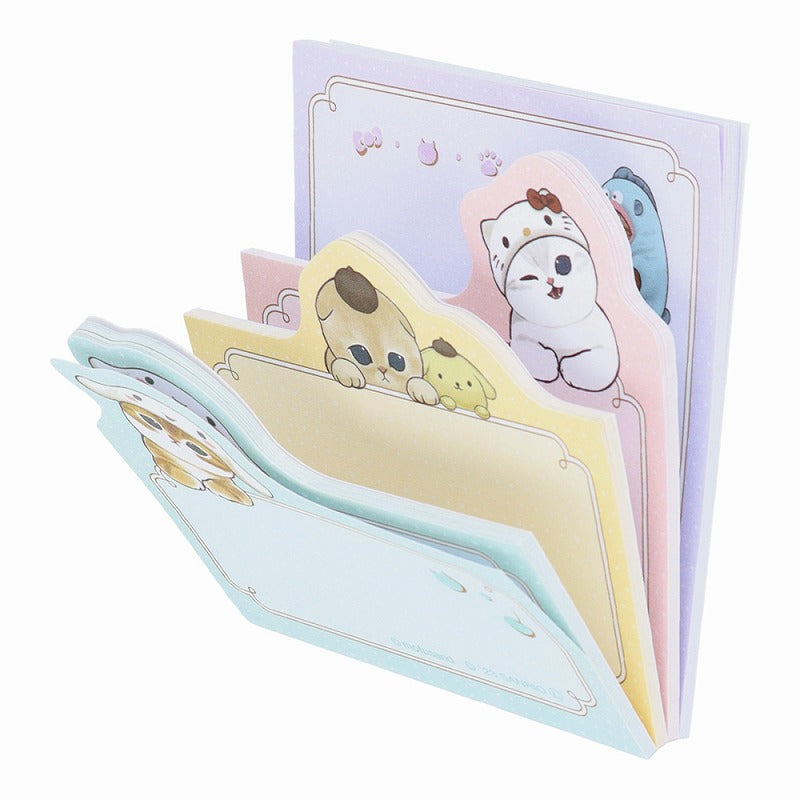 mofusand× Sanrio Characters Die Cut Block sticky note (stuffed animal)