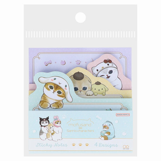 mofusand× Sanrio Characters Die Cut Block sticky note (stuffed animal)