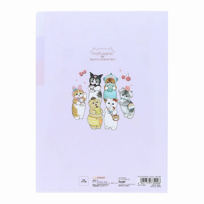 mofusand×サンリオキャラクターズ クリアファイルA5 3P(ぬいぐるみ)