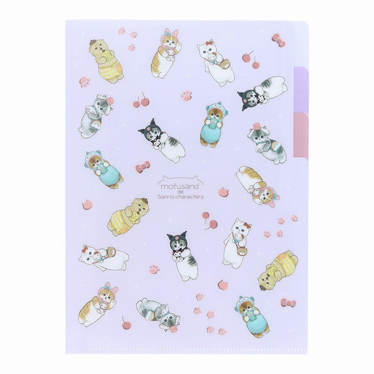 mofusand× Sanrio Characters Clear File A5 3P (Plush toy)