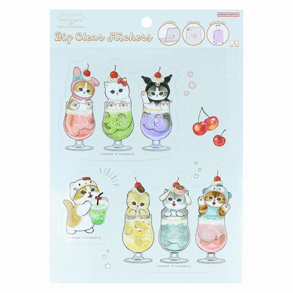 mofusand× Sanrio Characters Big Clear Sticker (Soda)