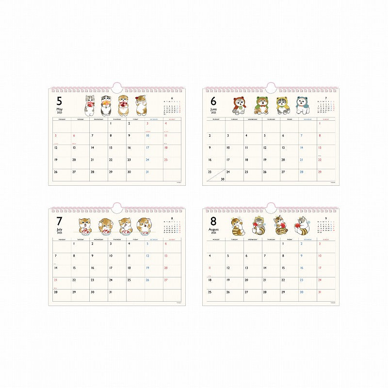 mofusand Wall calendar Simple horizontal type 2025