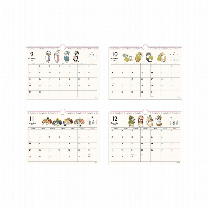 mofusand Wall calendar Simple horizontal type 2025