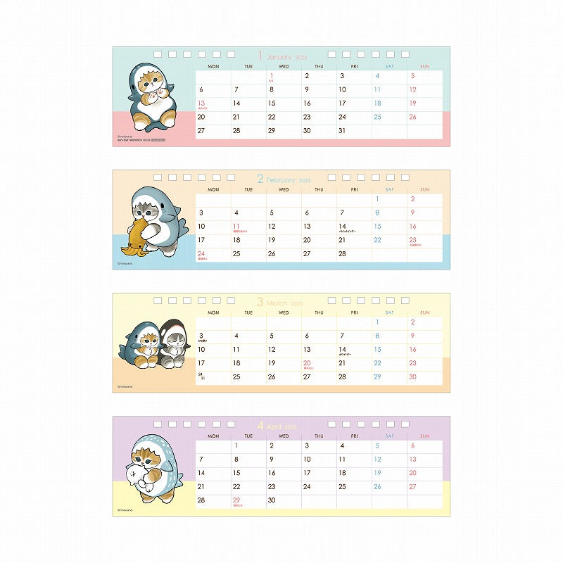 mofusand Desk Calender Slim 2025