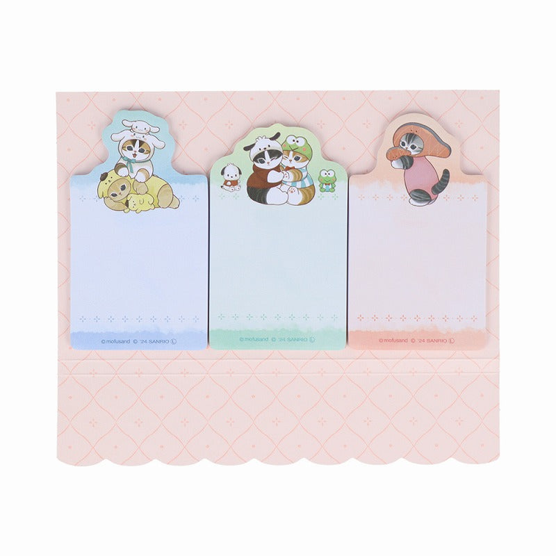 mofusand× Sanrio Characters Die Cut Sticky note (orange)