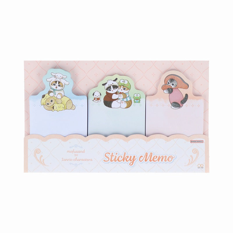 mofusand× Sanrio Characters Die Cut Sticky note (orange)