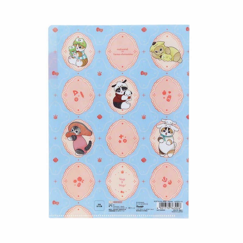 mofusand× Sanrio Characters Clear File A5 3P (Retro Frame)