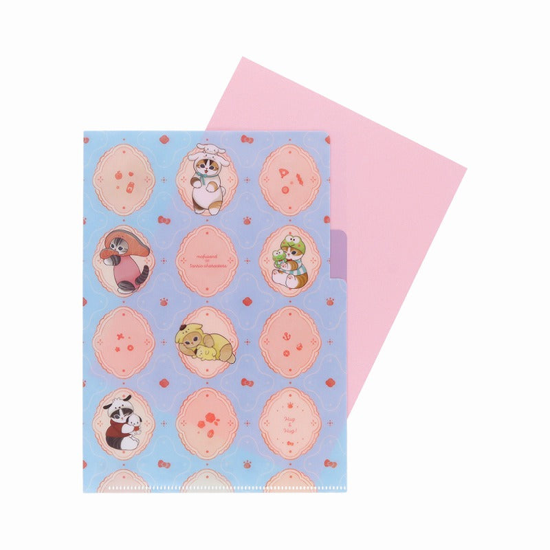 mofusand× Sanrio Characters Clear File A5 3P (Retro Frame)