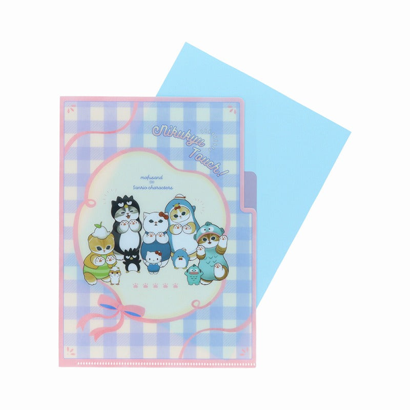 mofusand× Sanrio Characters Clear File A5 3P (Ribbon)