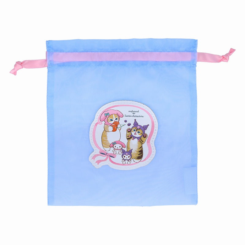 mofusand× Sanrio Characters Embroidery Shear Drawstring (Ribbon)