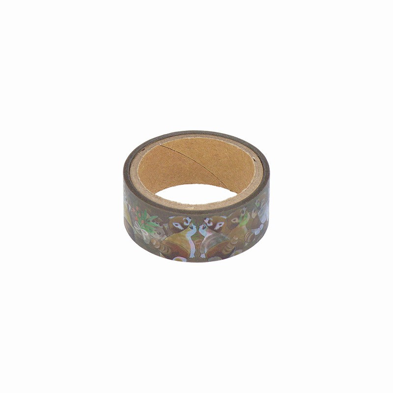 mofusand Transparent masking tape (red panda Nyan)