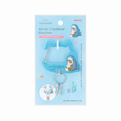 mofusand 아크릴 카라비너 ​​홀더 (상어 고양이)