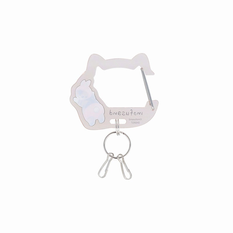 mofusand Acrylic Carabiner Holder (Rabbit Cat)