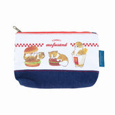 mofusand Denim Pouch Flat (Hamburger Nyan)