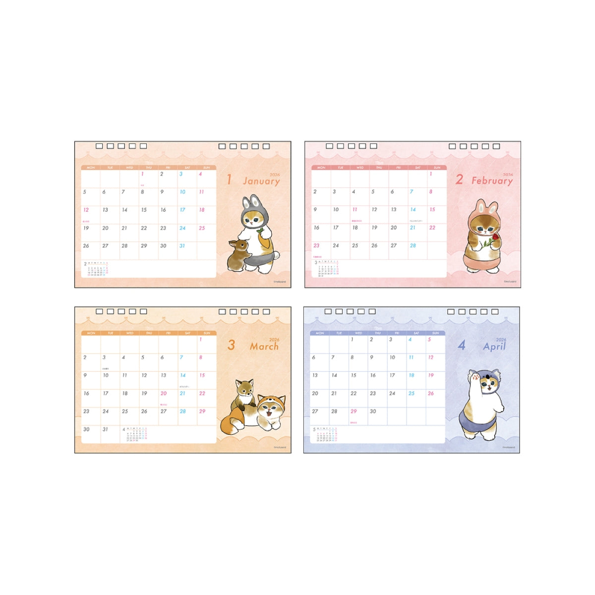 mofusand Desk Calendar 2026