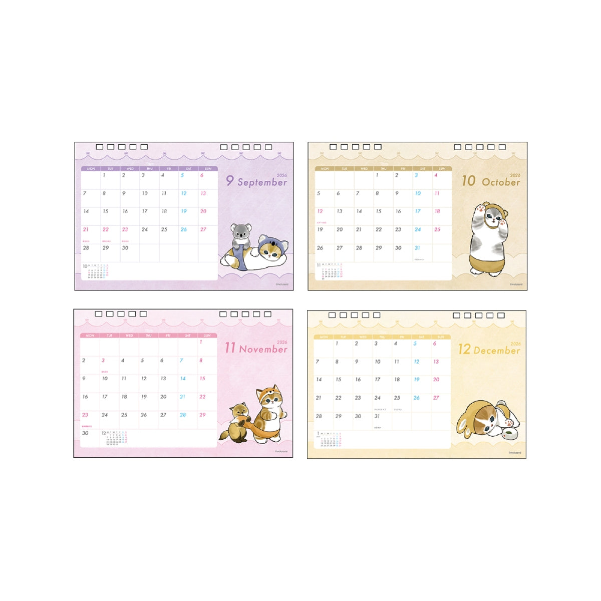 mofusand Desk Calendar 2026