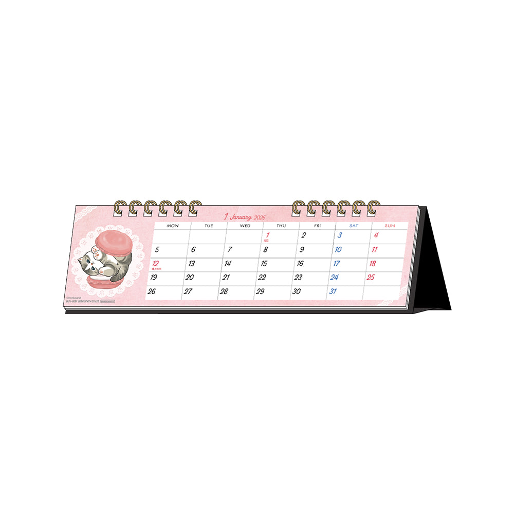 mofusand Slim Desk Calendar 2026