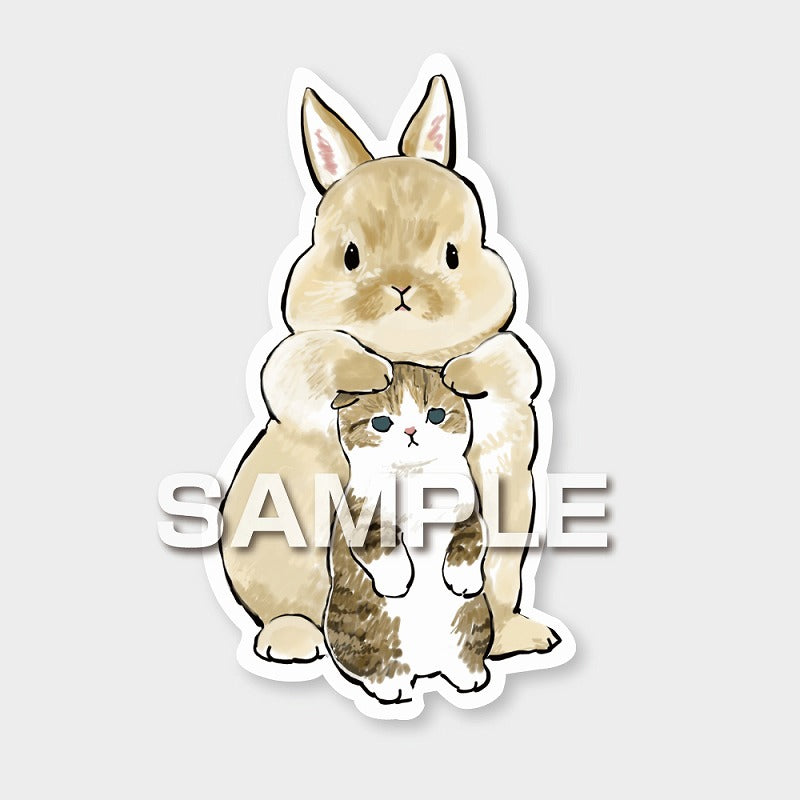 mofusand Embroidery emblem seal (cat & rabbit)