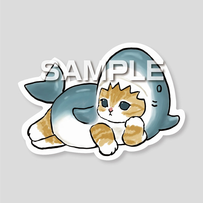 mofusand Embroidery emblem seal (shark Nyan good night)