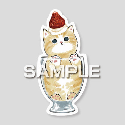 mofusand Embroidery emblem seal (Nyanko parfait)