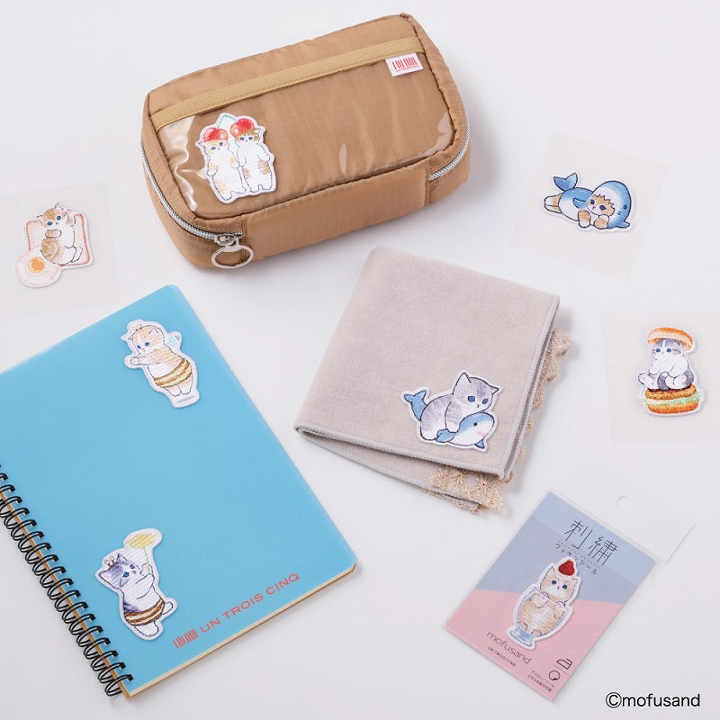 mofusand Embroidery emblem seal (Nyanko parfait)