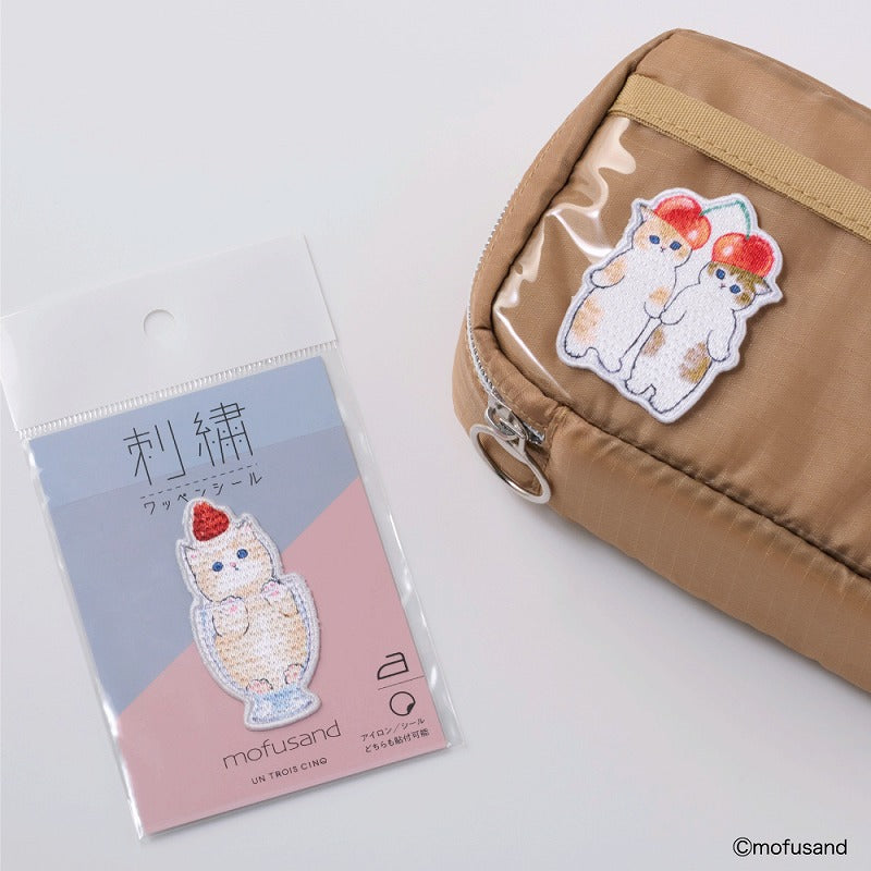 mofusand Embroidery emblem seal (Nyanko parfait)