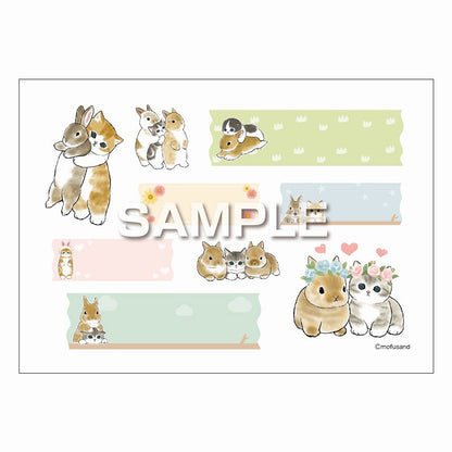 mofusand Cloth transfer seal (Usa x Nyan name seal)