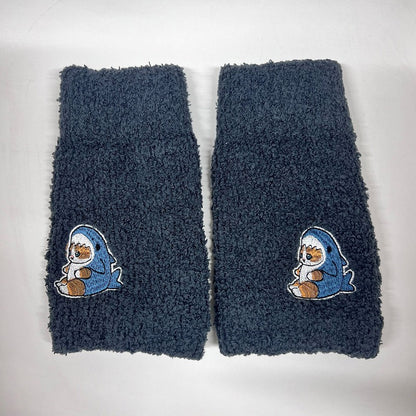 mofusand Marshmallow Arm Wormer (Shark Nyan Embroidery Black)