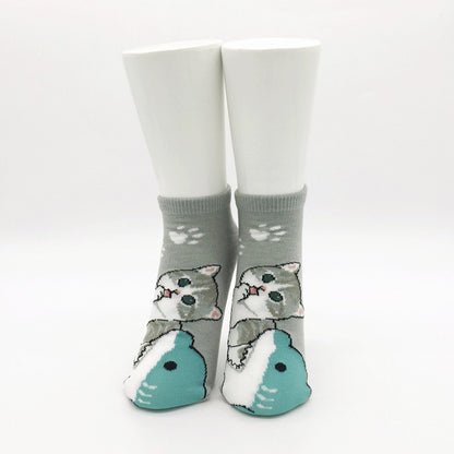 mofusand ソックス(サメにゃんがぶり)