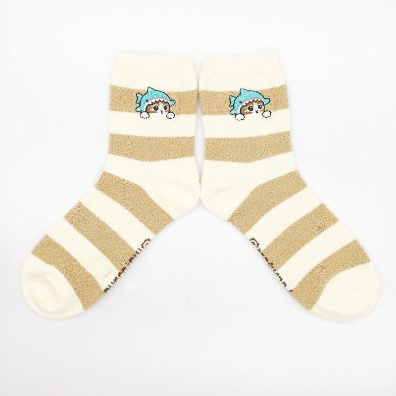 mofusand Marshmallow Socks (Shark Nyan Border)