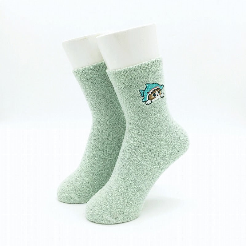 mofusand Marshmallow Socks (Shark Nyan plain)