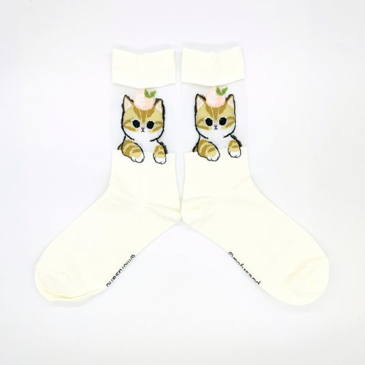 mofusand Sheaslur Clue Socks (Sweets Nyan Ivory)