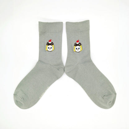 mofusand Crew socks (pudding Nyan Sashimi Gray)