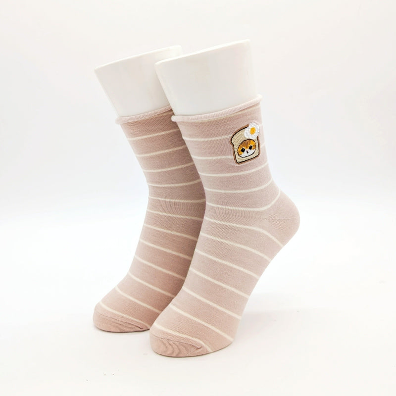 mofusand 船员袜（面包Nyan Stab Pink）