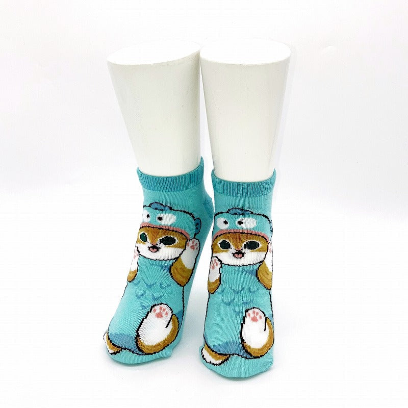 mofusand× Sanrio Characters Socks (Hangyo Don Saxophone)