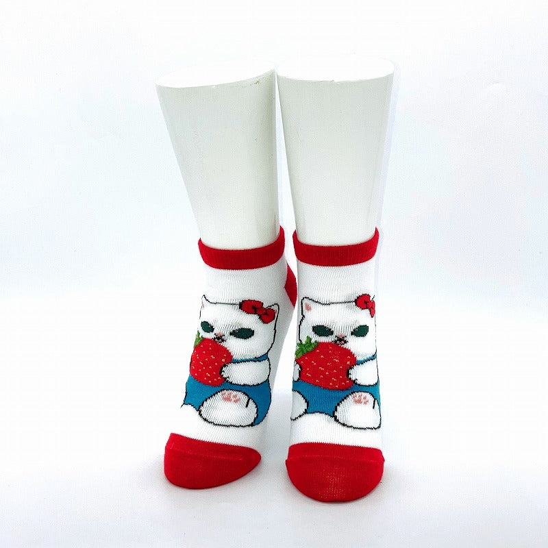 mofusand× Sanrio Characters Socks (Hello Kitty White)