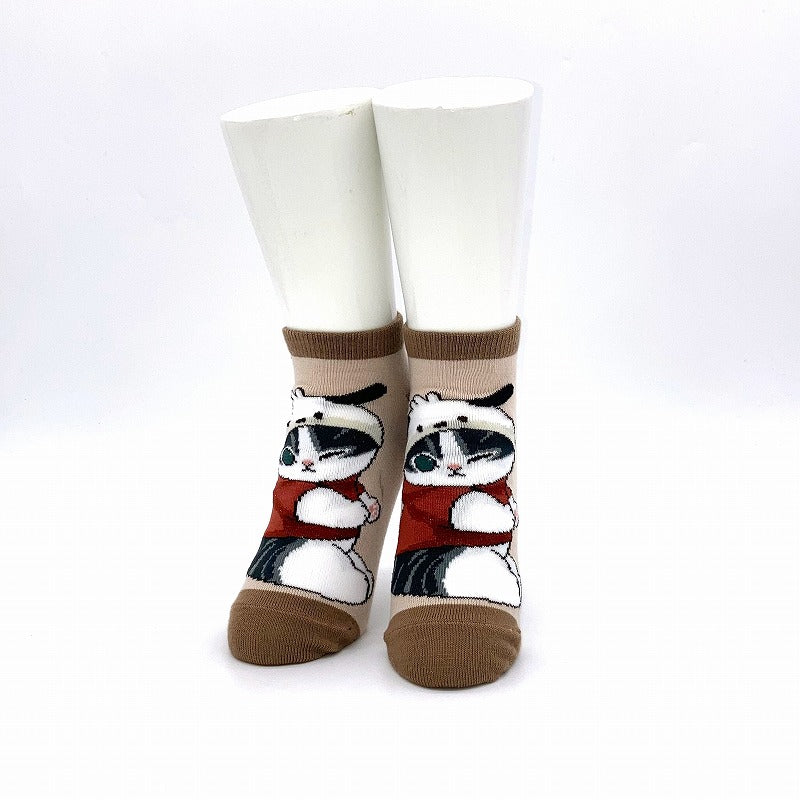 mofusand× Sanrio Characters Socks (Pochakko Brown)