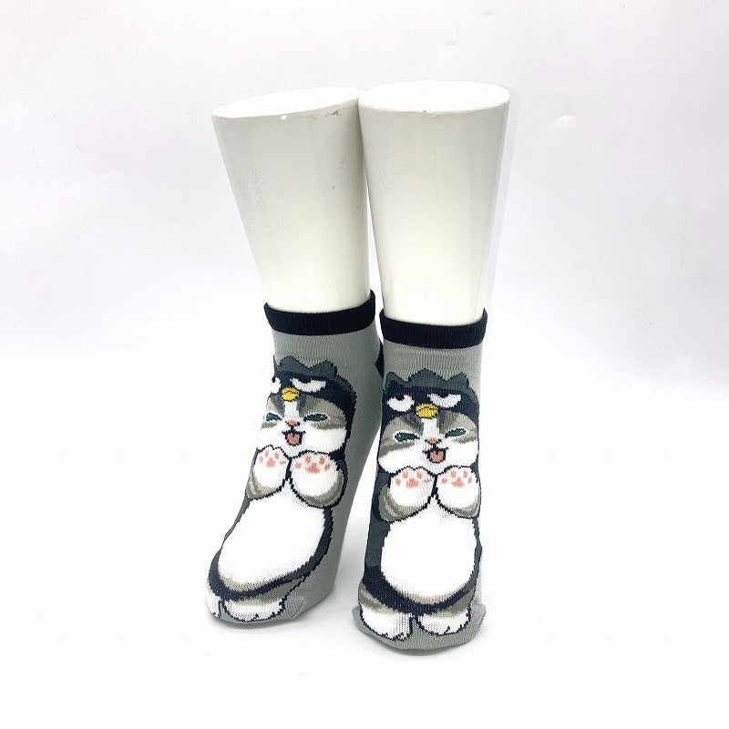 mofusand× Sanrio Characters Socks (Bat Batsumaru Gray)