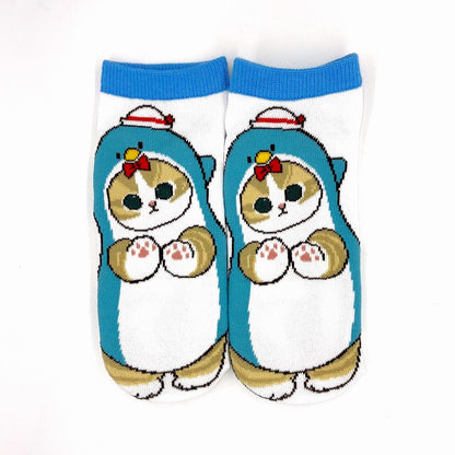 mofusand× Sanrio Characters Socks (Tuxedo Sam White)