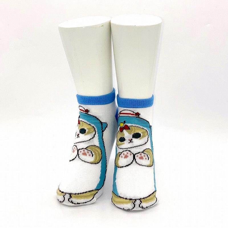 mofusand× Sanrio Characters Socks (Tuxedo Sam White)