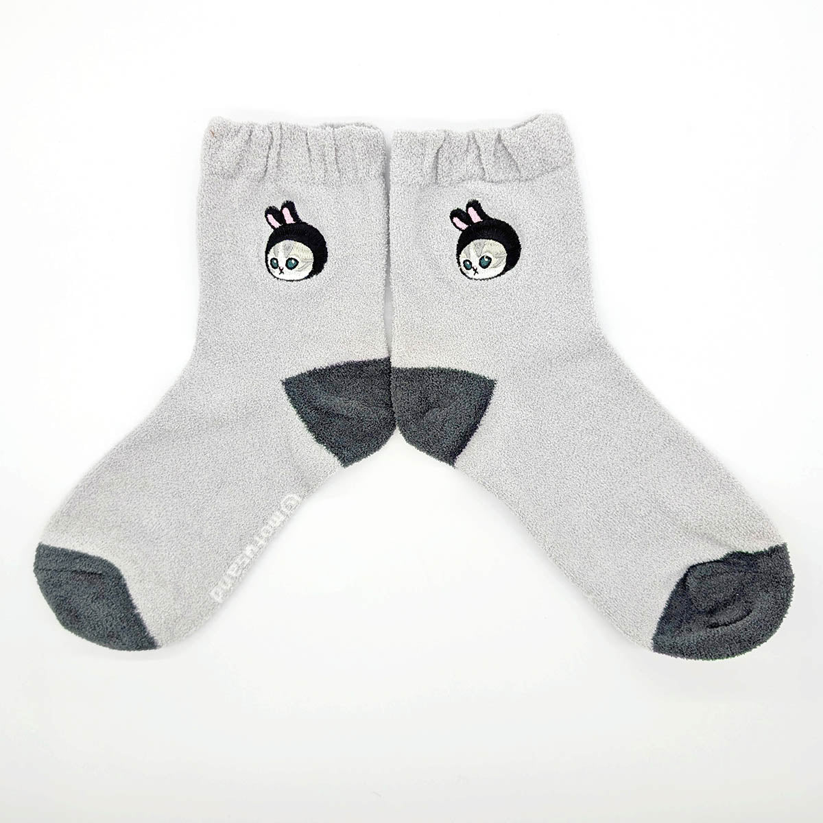 mofusand Velour Low Crew Socks (Rabbit Embroidery)