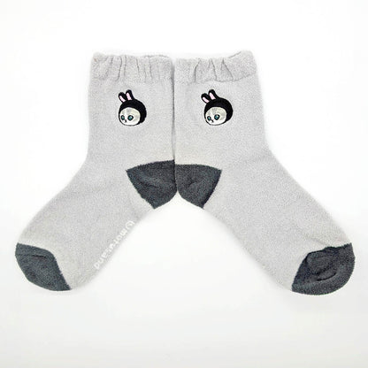 mofusand Velour Low Crew Socks (Rabbit Embroidery)